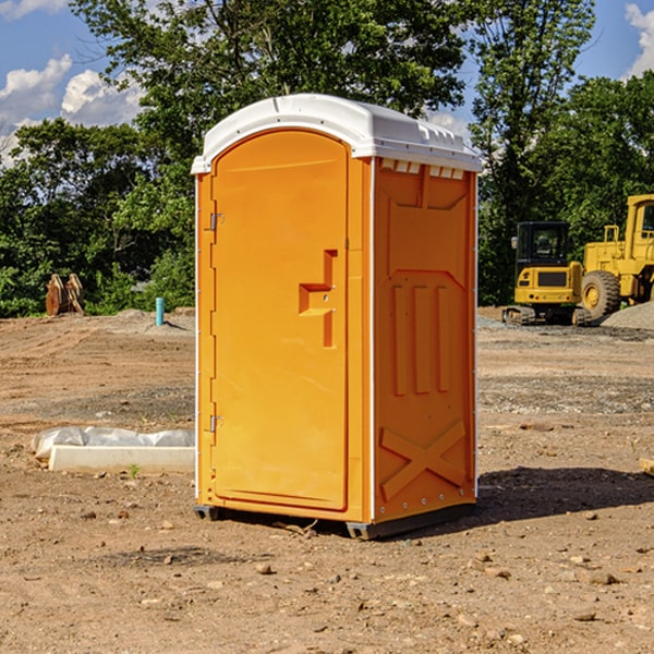 what is the cost difference between standard and deluxe portable restroom rentals in California Junction